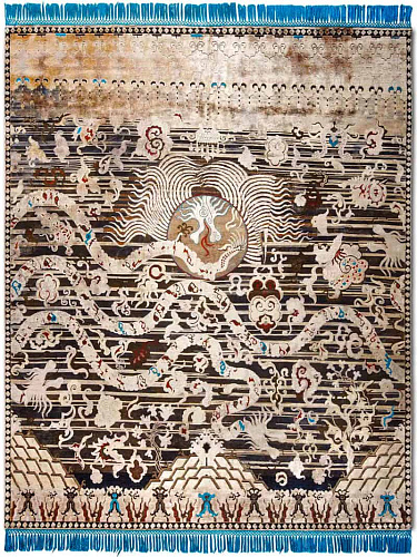 Tapis noué main Dragon