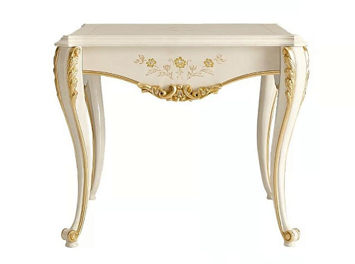 Table d'Appoint Italienne Ivoire / Or