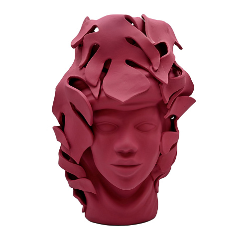 Sculpture Tête De Maure Rose