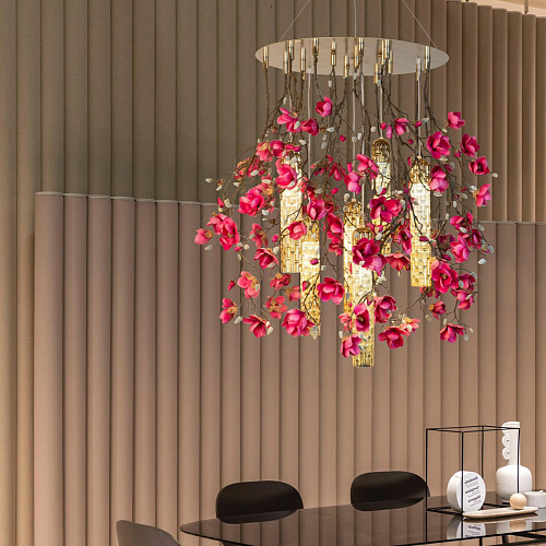 Lustre rose et or Magnolia