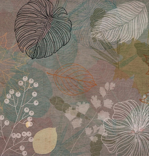 Papier peint Fleurs d'automne