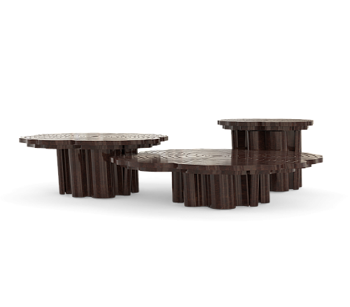 Set de Tables Basses Noyer Fortuna (x3)