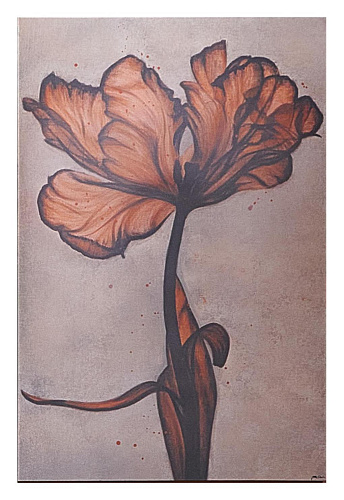 Peinture Murale Fleur Ambre