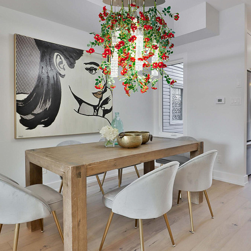 Grand lustre Wil roses rouges