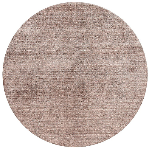 Tapis Rond Poudré en Soie de Bambou