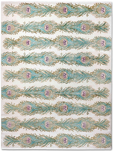 Tapis de luxe fait main Plumes Lane
