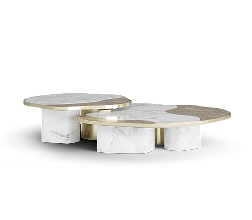 Set Tables Athena Doré & Or