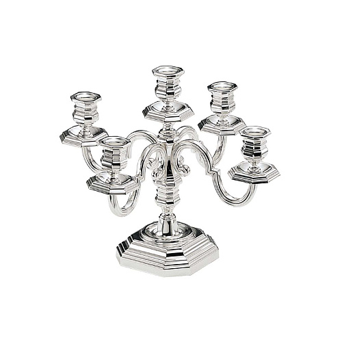 Candélabre Octogonal Argenté