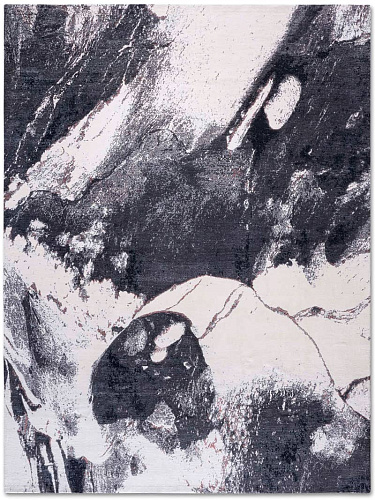 Tapis Noir No. 01 Original sur Blanc