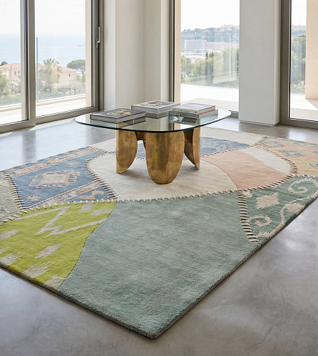 Tapis Textile Fragments Green