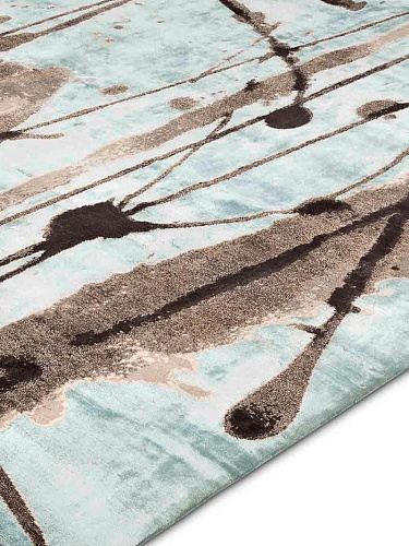Tapis No. 06 Naturel sur Bleu Clair