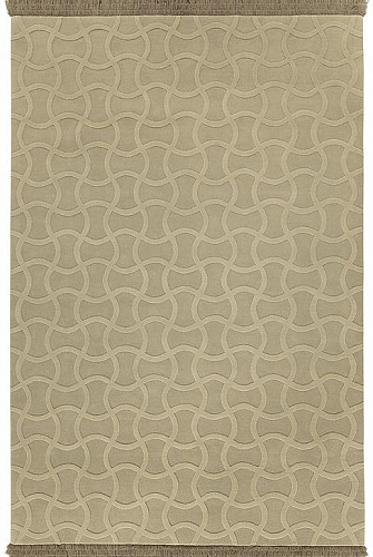 Tapis Taupe Tufté à la Main