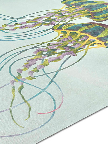 Tapis noué main Méduse