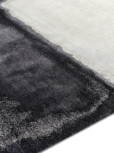Tapis tissé main Blanc Gris