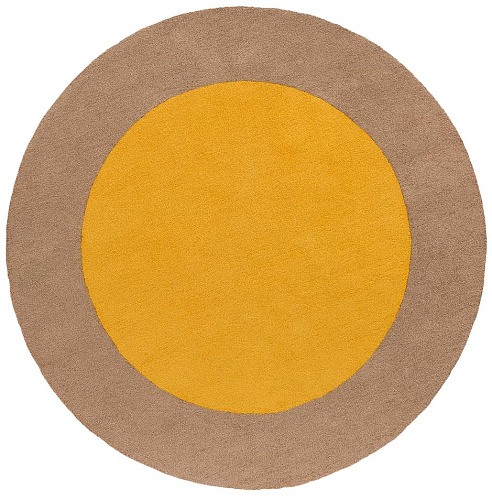 Tapis d’extérieur rond Festival Jaune