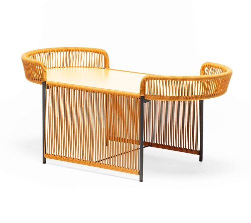 Table Basse de Jardin Ovale Jaune Altana OV