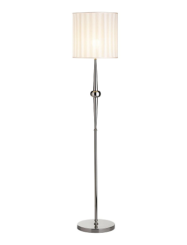 Lampadaire Élégant avec Abat-Jour Rayé Style Anglais