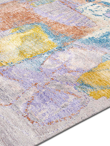 Tapis noué main de luxe Pastel Menthe