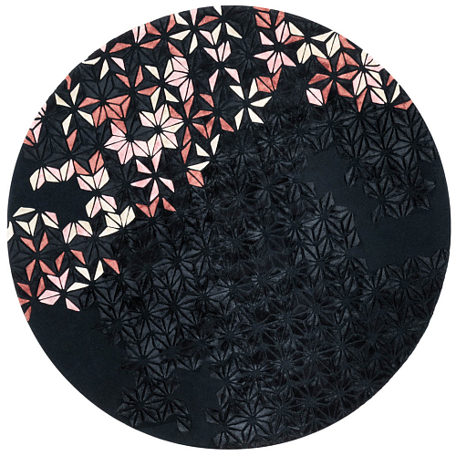 Tapis Rond Harmonie Noir