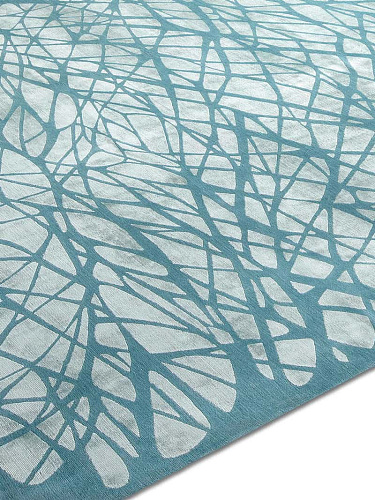 Tapis noué main Dresden Turquoise Clair