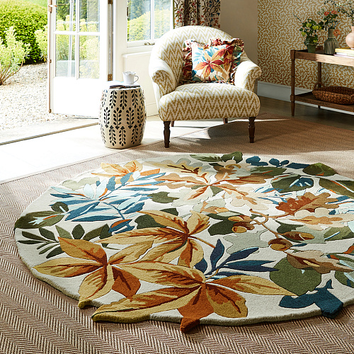Tapis rond Robin's Wood Marron Rouille 146501