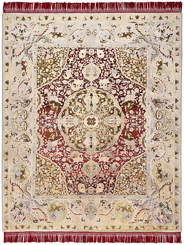 Tapis noué main de luxe Or