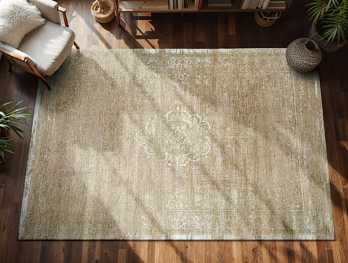 Tapis Médaillon Curry au Lait 9672