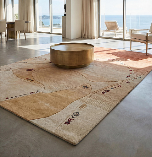 Tapis Abstract Path Terracotta