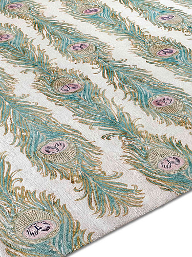 Tapis de luxe fait main Plumes Lane