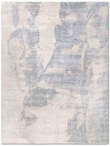 Tapis noué main Gris / Beige