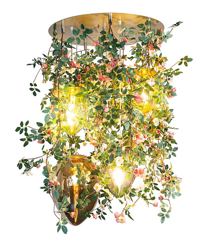 Lustre en cristal Rose