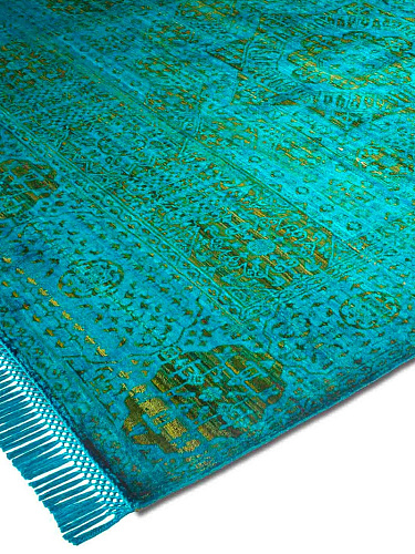 Tapis de luxe Bleu Électrique / Vert