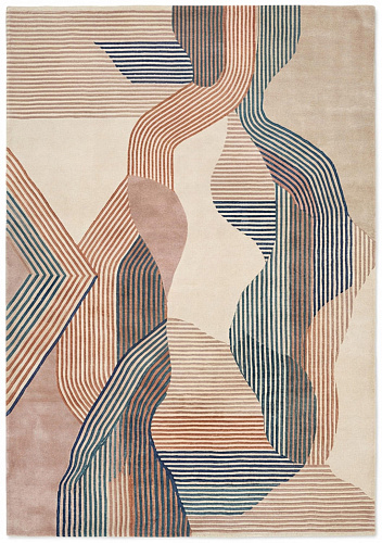 Tapis fait main Vertical Currents