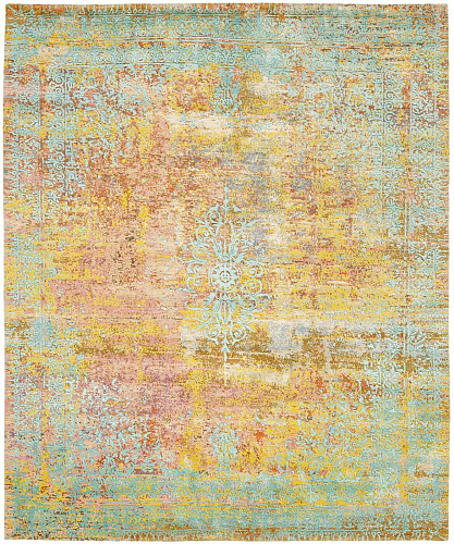 Tapis Ferrara Artwork Spécial Rocked Rose Aqua