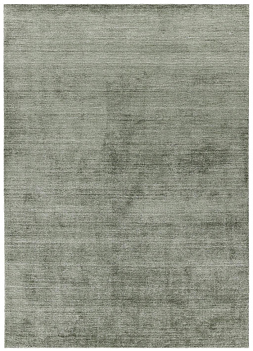Tapis Vert Pur en Soie de Bambou