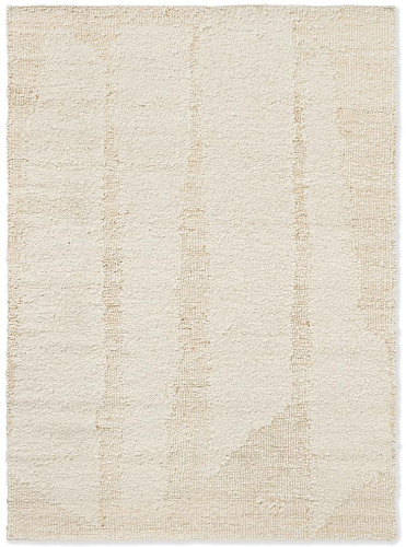 Tapis Artisan Fondement Laine Blanche