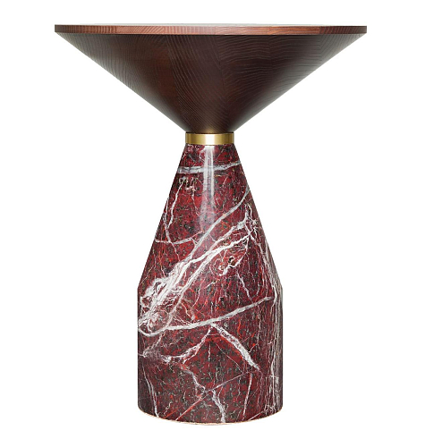 Table d'appoint Cino en marbre rouge