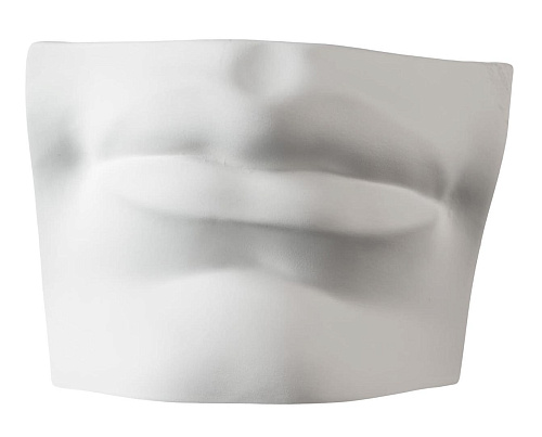 Sculpture bouche de David blanche