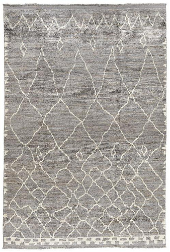 Tapis Berbère Gris à Poil Long