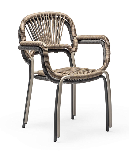 Chaise d'Extérieur Moyo Sable (Lot de 3)