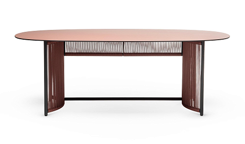 Table de Jardin Ovale Rouge Altana T-OV