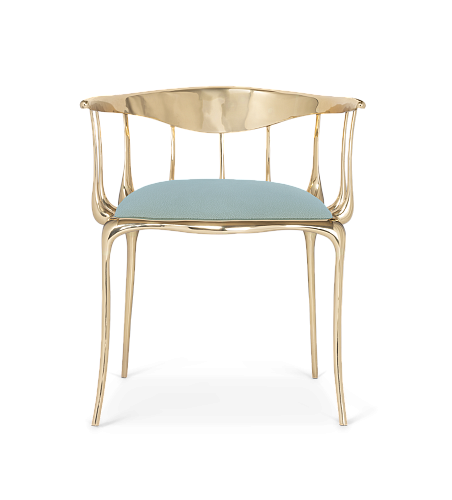 Chaise Luxe Bleu Clair