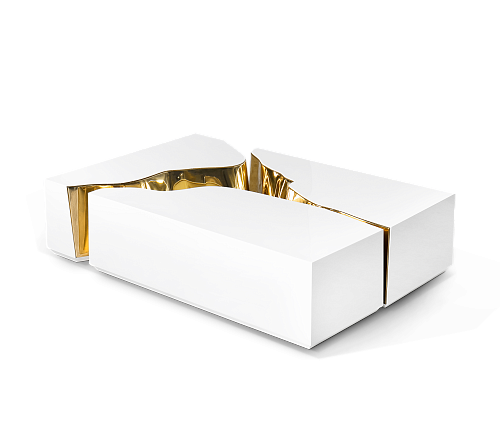 Table Basse Blanche Fissure