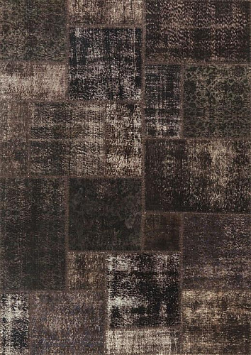 Tapis Patchwork Marron Foncé