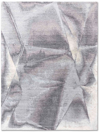 Tapis noué main Argent