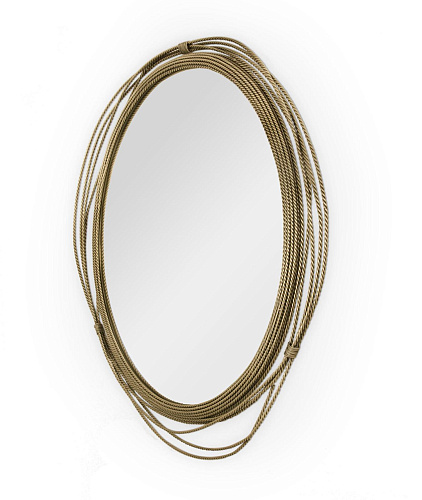 Miroir Mural Rond en Laiton