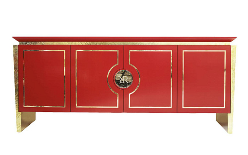 Buffet quatre portes corail
