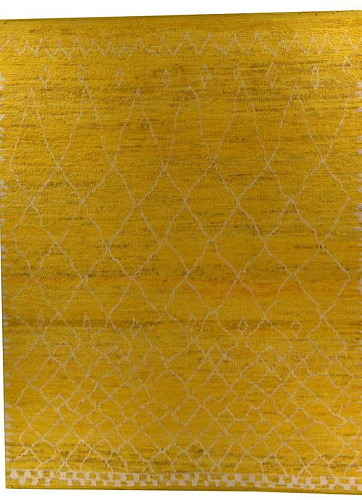 Tapis Berbère Jaune à Poil Long