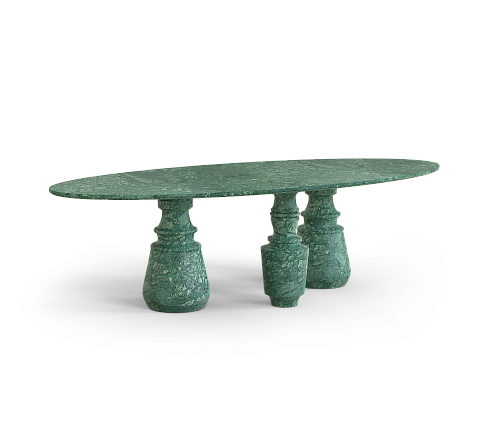 Grande Table Ovale Guatemala Obsidienne