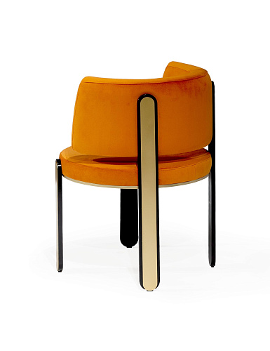 Chaise de salle à manger Tiffany orange